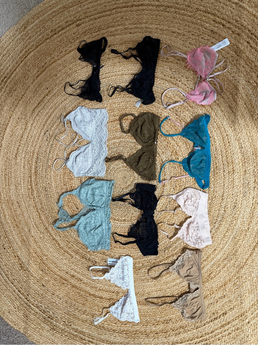 Mixed Lace Bralette Collection - Multicolor Set